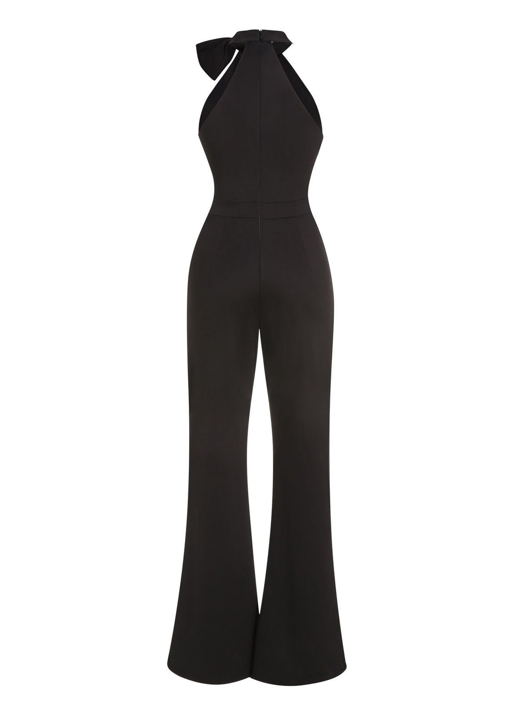 1960s Crewl Halter Bow Solid Jumpsuit, vintage romper, retro jumpsuit - perfect for women who love vintage and retro fashion