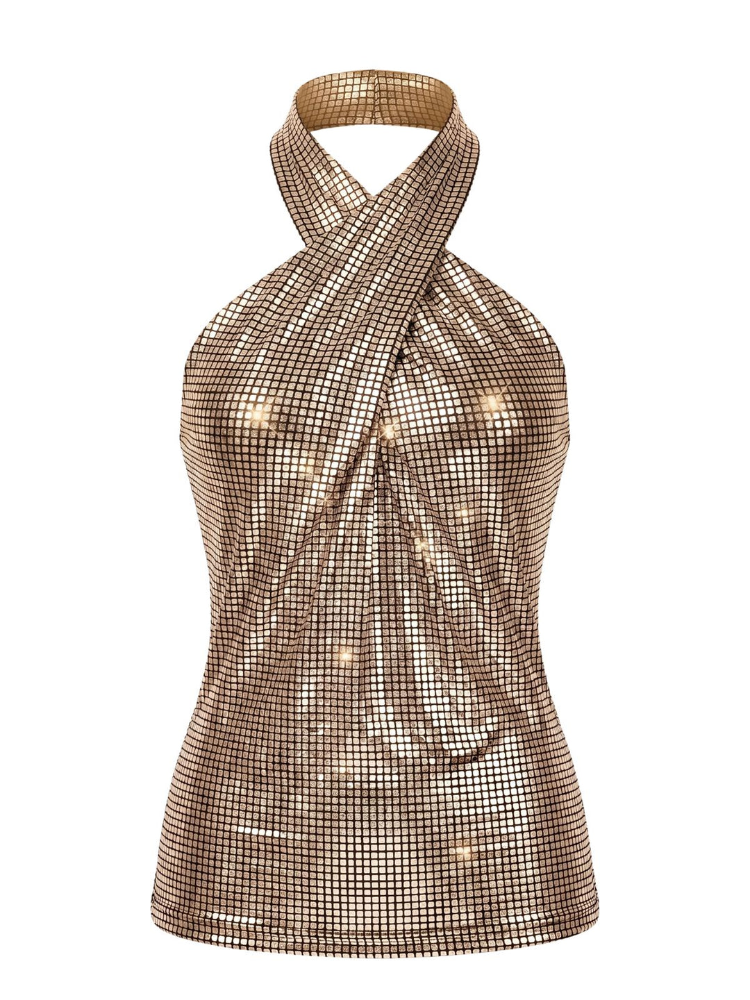 1960s Halter Sequin Vintage Classic Top