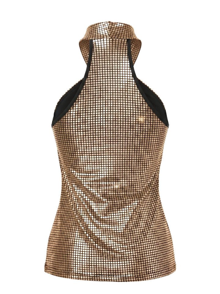 1960s Halter Sequin Vintage Classic Top 2