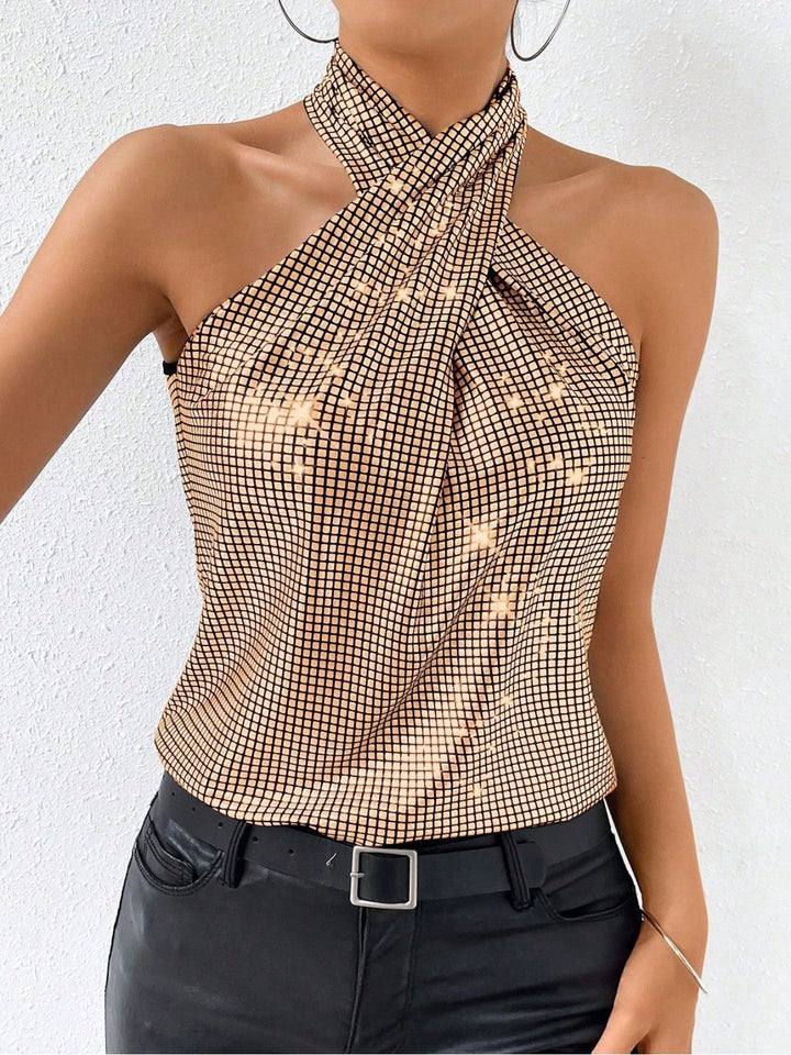 1960s Halter Sequin Vintage Classic Top 4