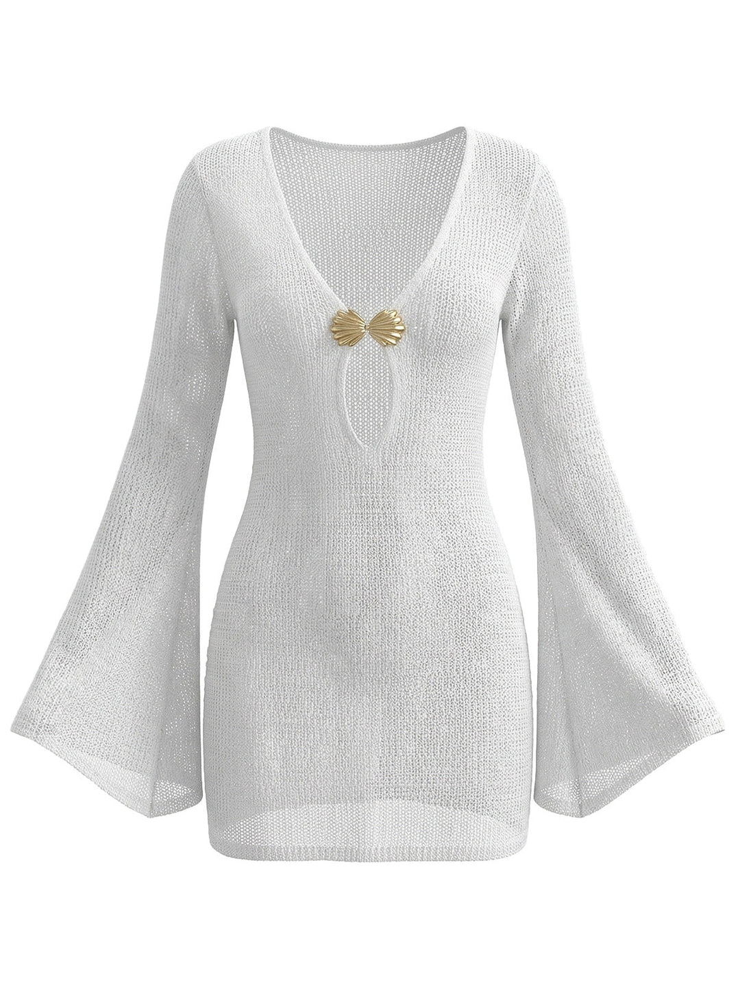 1960s Cutout V-Neck Cover Vintage Up - vintage fashion, retro style