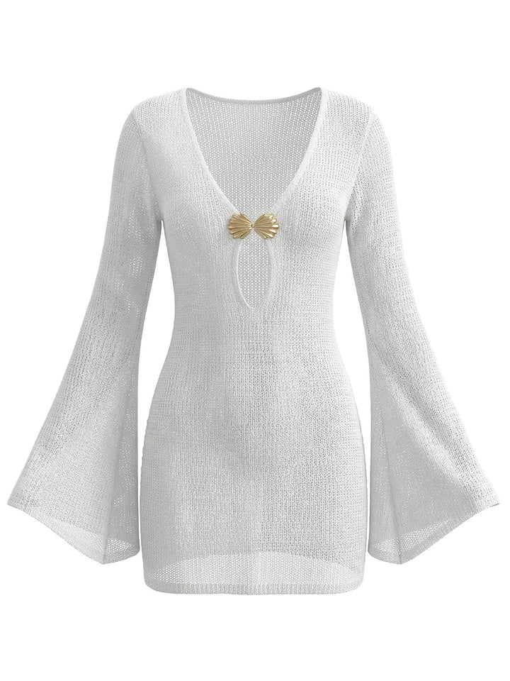 1960s Cutout V-Neck Cover Vintage Up - vintage fashion, retro style