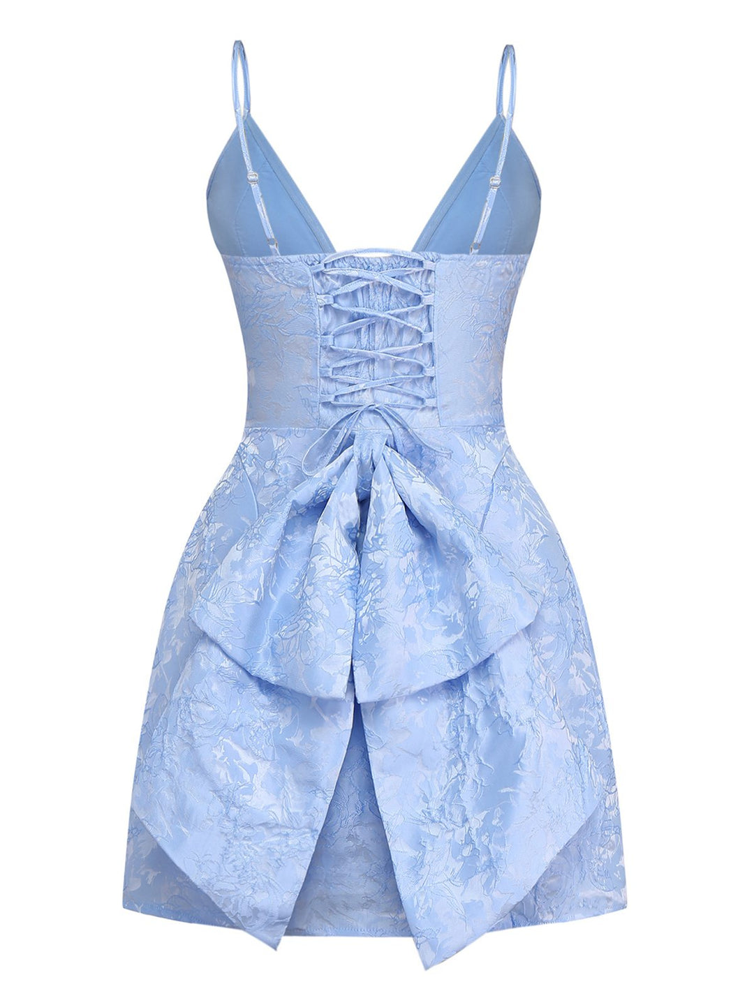 1960s Deep V Floral Lace Bow Strap Dress - vintage dress, retro fashion