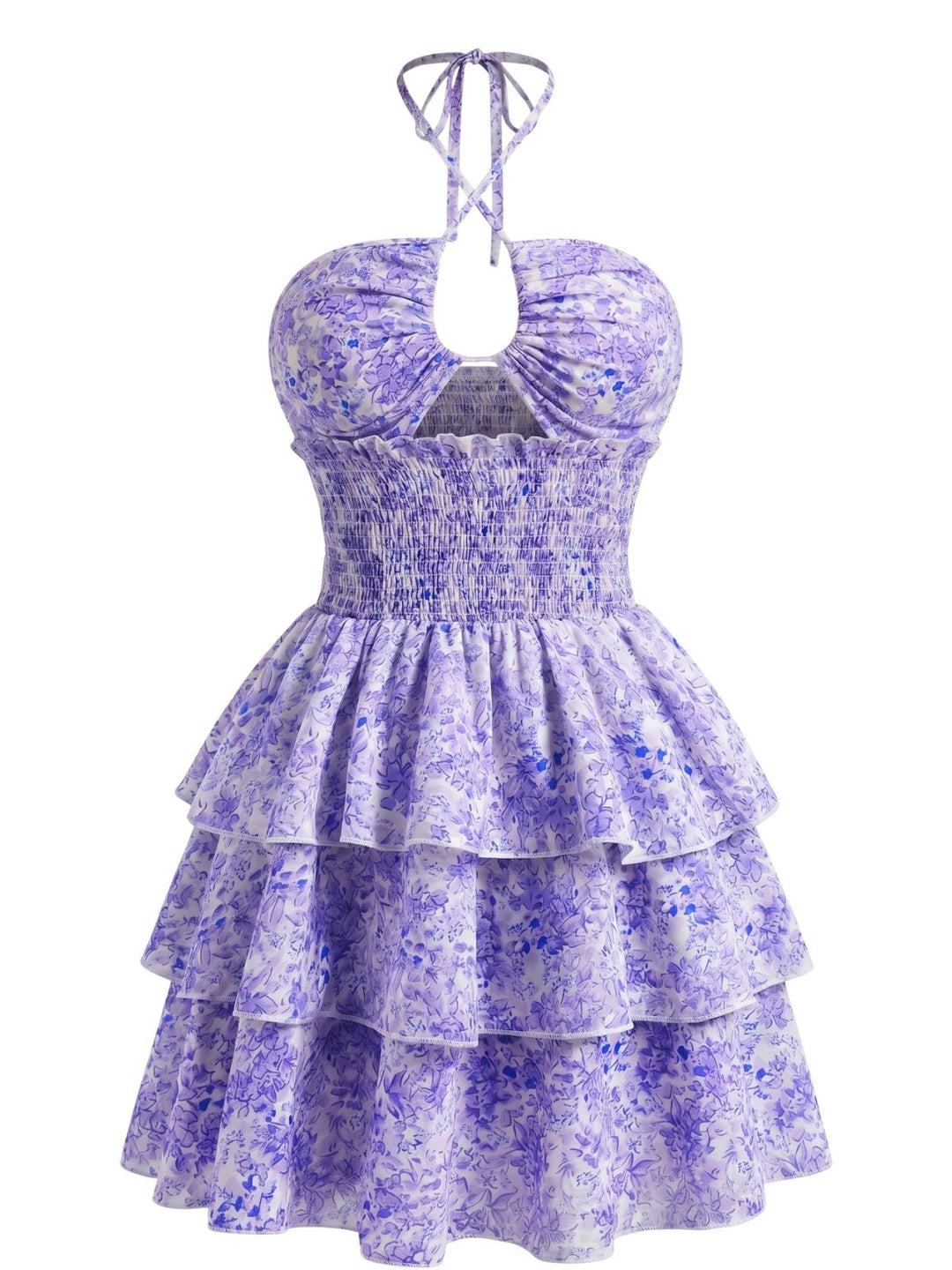 1960s-Ditsy-Floral-Cut-Out-Umbrella-Dress, vintage, retro, dress