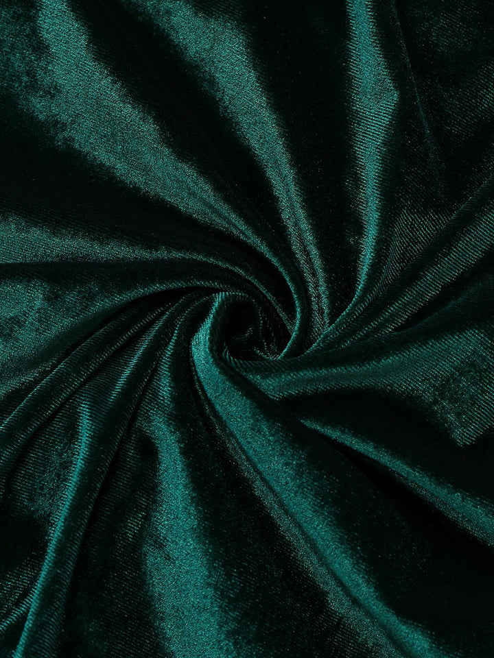 Green 1960s Velvet Ruched Long Sleeve Bodycon Dress - vintage dress, retro fashion