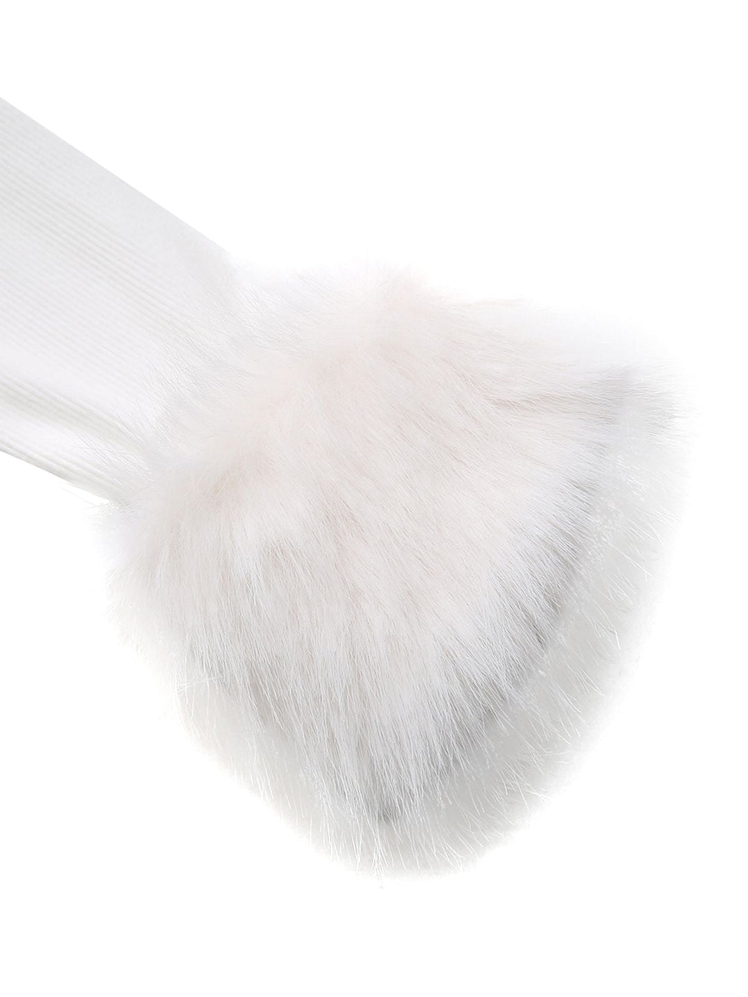 White 1960s Christmas Faux Fur Trim Off-Shoulder Dress - vintage dress, fashion, pure white