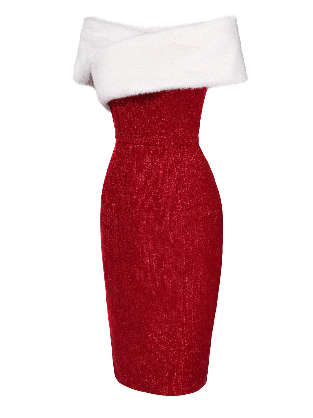 1960s Faux Fur Off-Shoulder Dress — the kind of 1960s dress that makes strangers smile