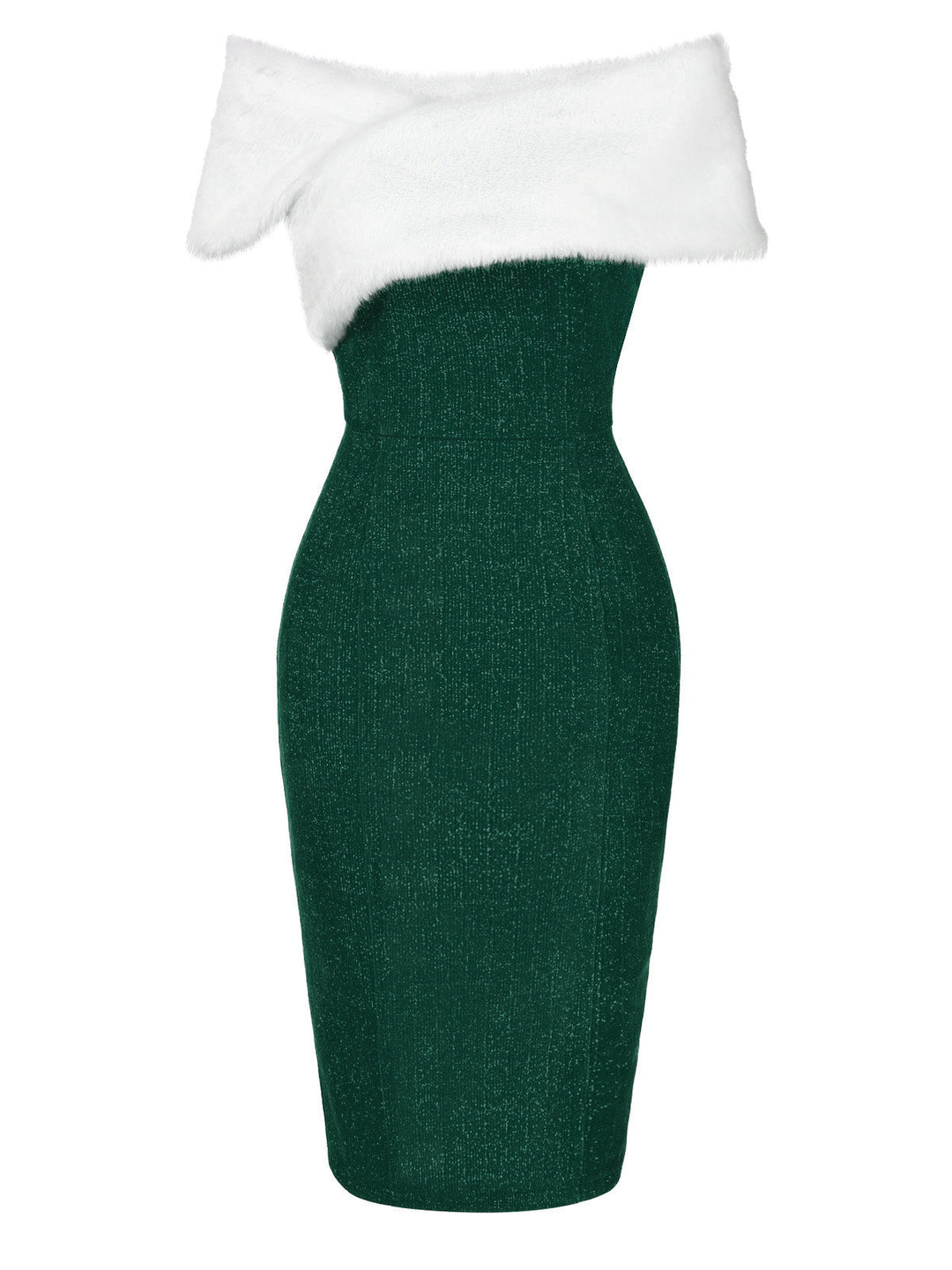 1960s Faux Fur Off-Shoulder Dress — the kind of 1960s dress that makes strangers smile