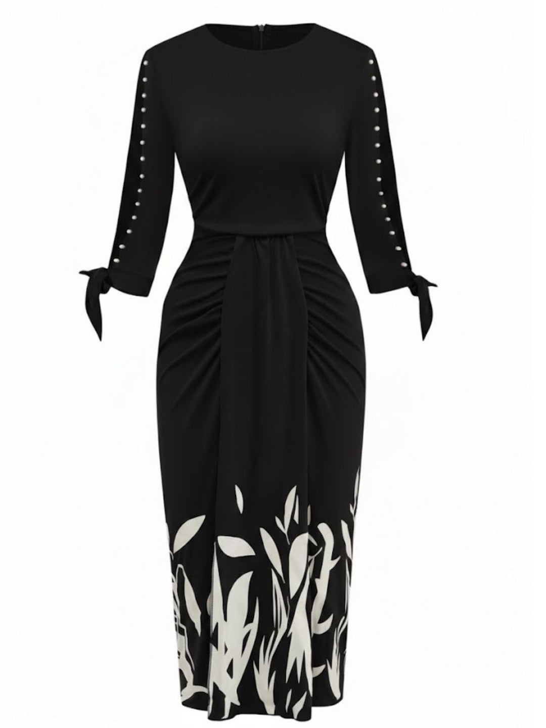 1960s Floral Cut-Out Patchwork Tie Dress - vintage dress, retro fashion