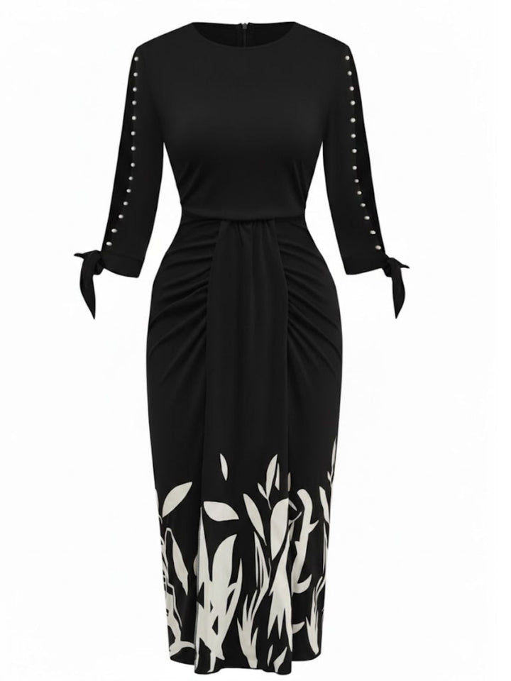 1960s Floral Cut-Out Patchwork Tie Dress - vintage dress, retro fashion