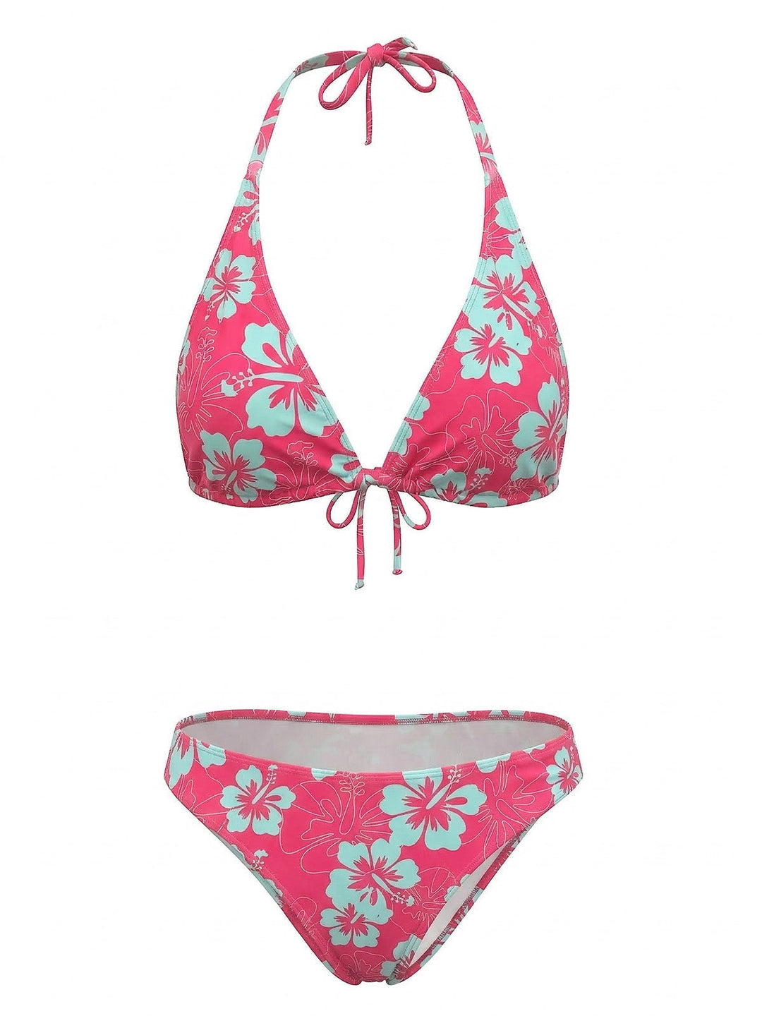 1960s Floral Tropical Bikini Set | vintage swimwear, retro swimsuit, pin-up style - perfect for retro fashion enthusiasts
