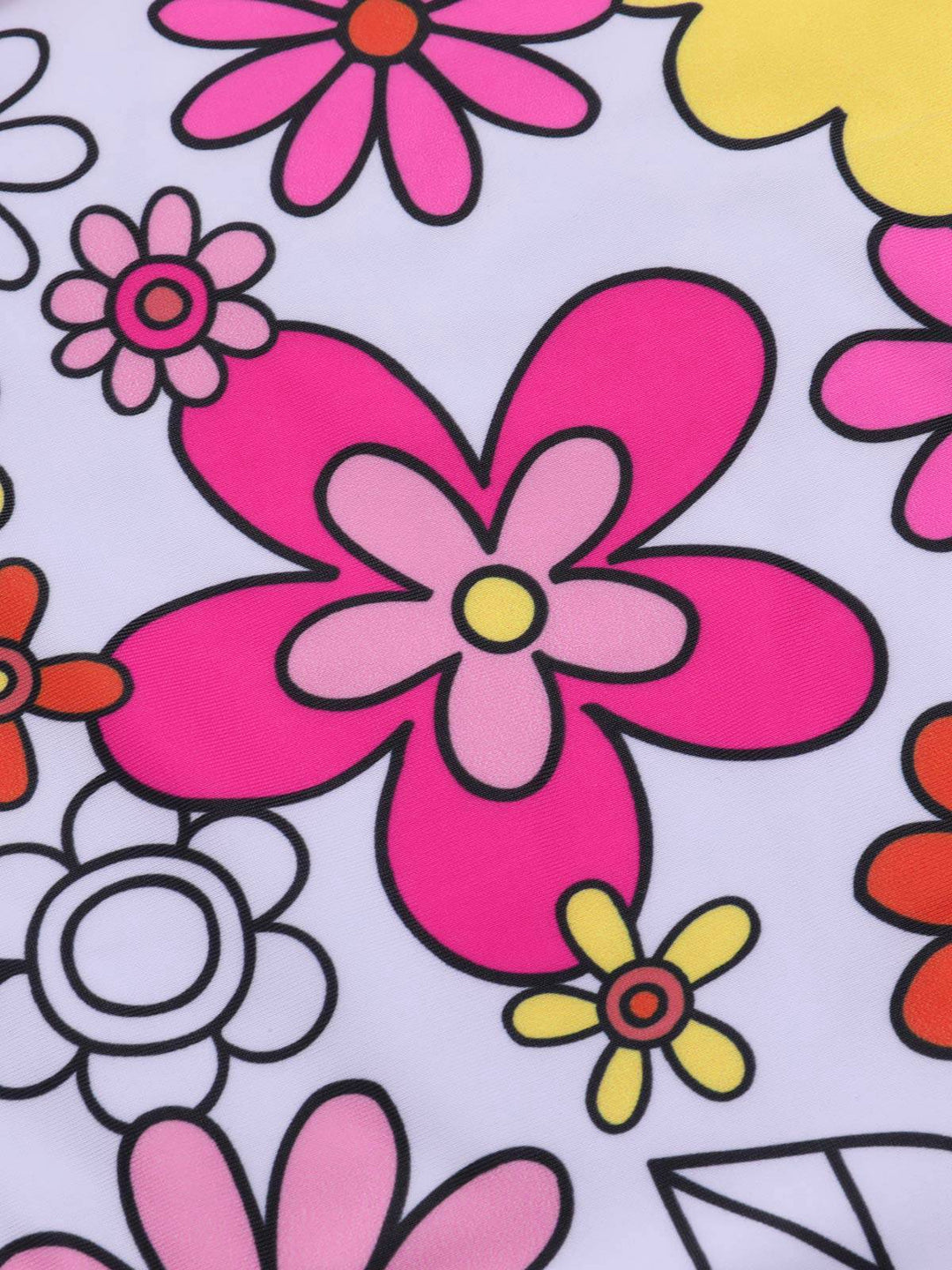 Flowers Back-Cross Strap Belt Swimsuit: Riviera elegance, reimagined for her
