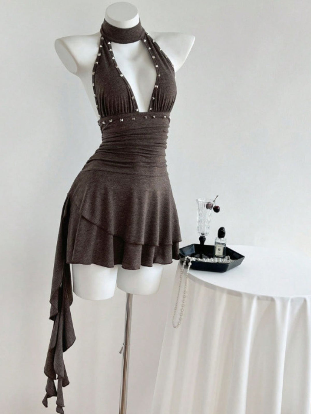 Brown 1960s Vintage Classic Dress 10