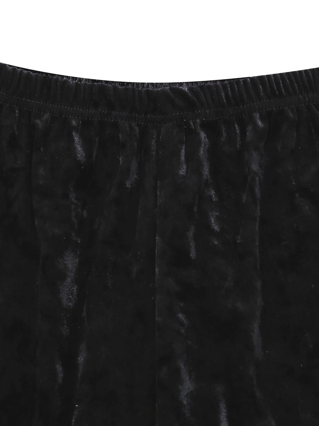 Green &amp; Black Shimmer Velvet Notched Collar Pajama Set - vintage fashion, retro style, classic black