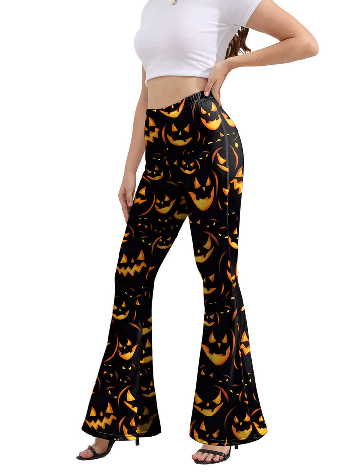1960s Halloween Pumpkin Ghost Flare Pants: 1960s power dressing, reimagined