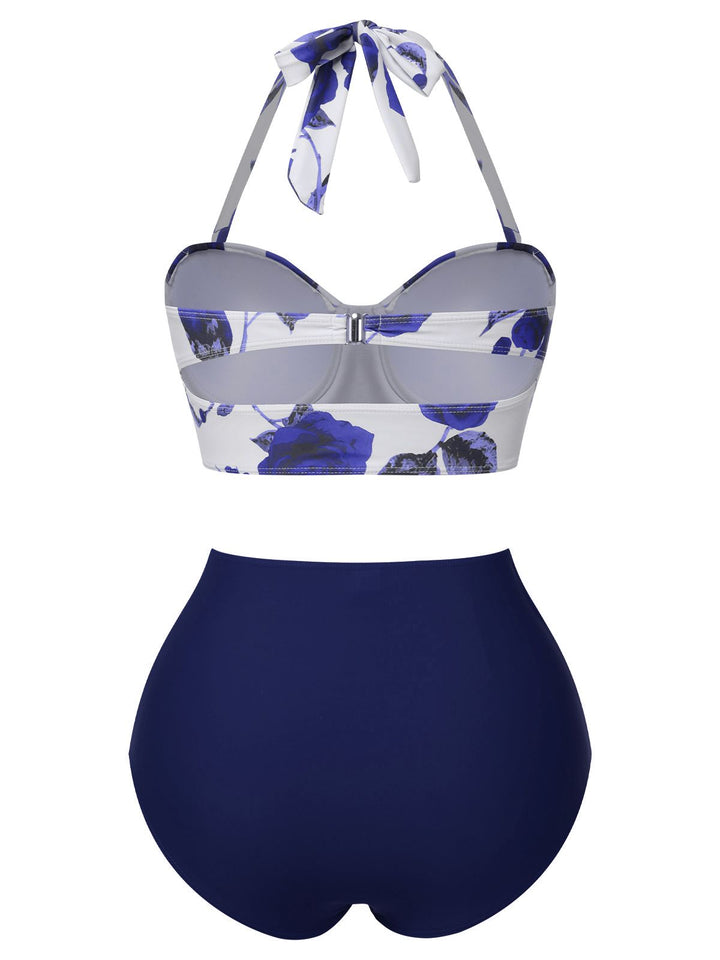 1960s Halter Roses Swimsuit — because 1960s glamour never goes out of style