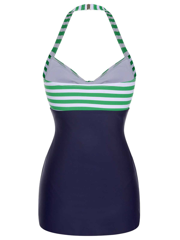 1960s Halter Strips Buttoned One-Piece Swimsuit — because 1960s glamour never goes out of style