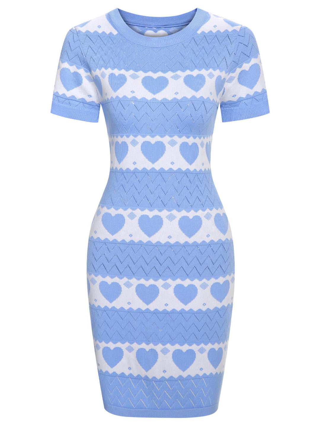 1960s Heart Short Sleeved Knitted Dress — a 1960s silhouette that turns sidewalks into runways