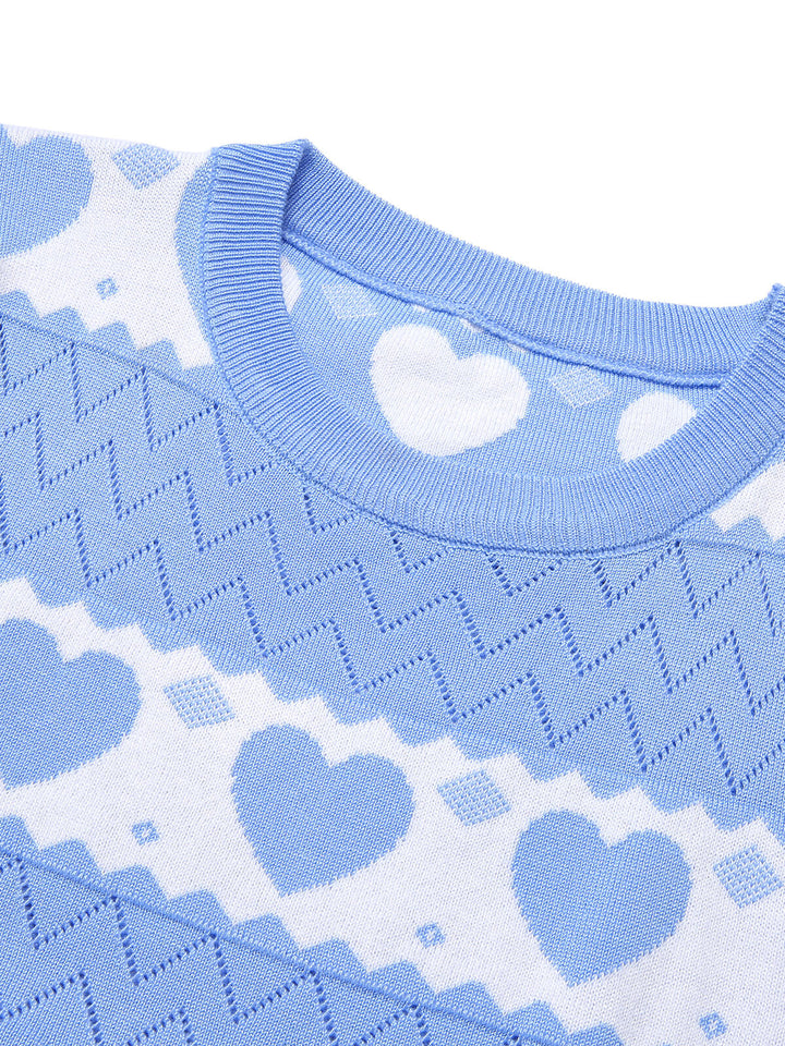 She slips into this 1960s Heart Short Sleeved Knitted Dress and suddenly it&