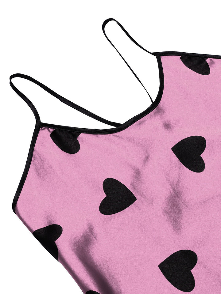 Heart Spaghetti Straps Nightgown, vintage fashion, retro style - perfect for women who love vintage and retro fashion