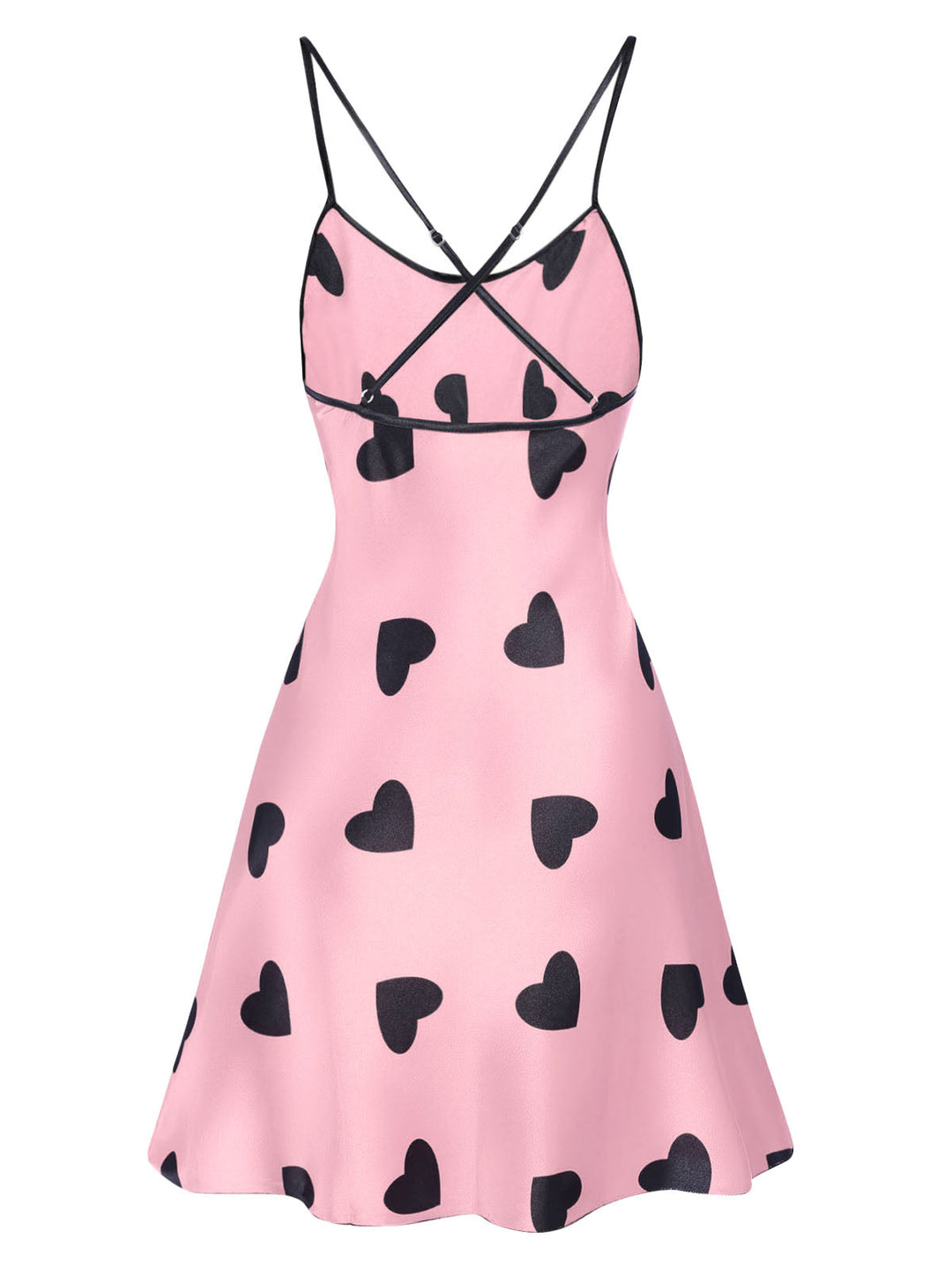 Heart Spaghetti Straps Nightgown, vintage fashion, retro style - perfect for women who love vintage and retro fashion