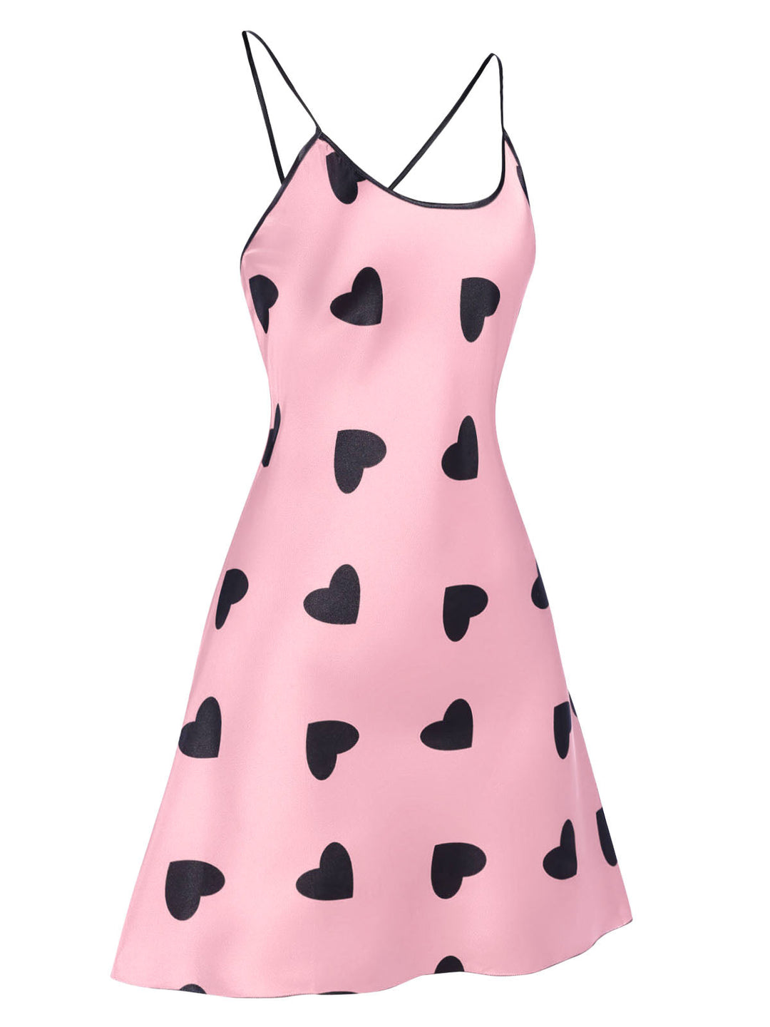 Heart Spaghetti Straps Nightgown, vintage fashion, retro style - perfect for women who love vintage and retro fashion