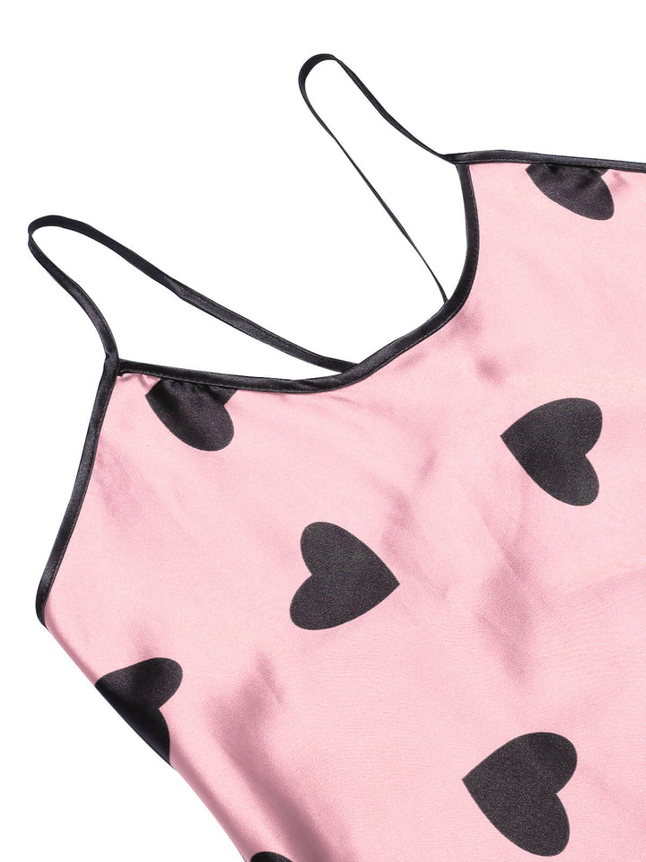 Heart Spaghetti Straps Nightgown, vintage fashion, retro style - perfect for women who love vintage and retro fashion
