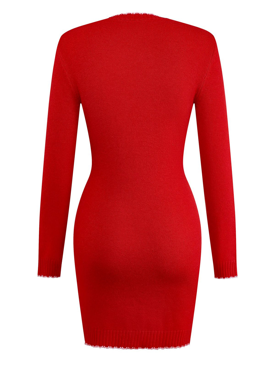 1960s Knit Heart Pattern Long Sleeve Dress - vintage dress, retro fashion