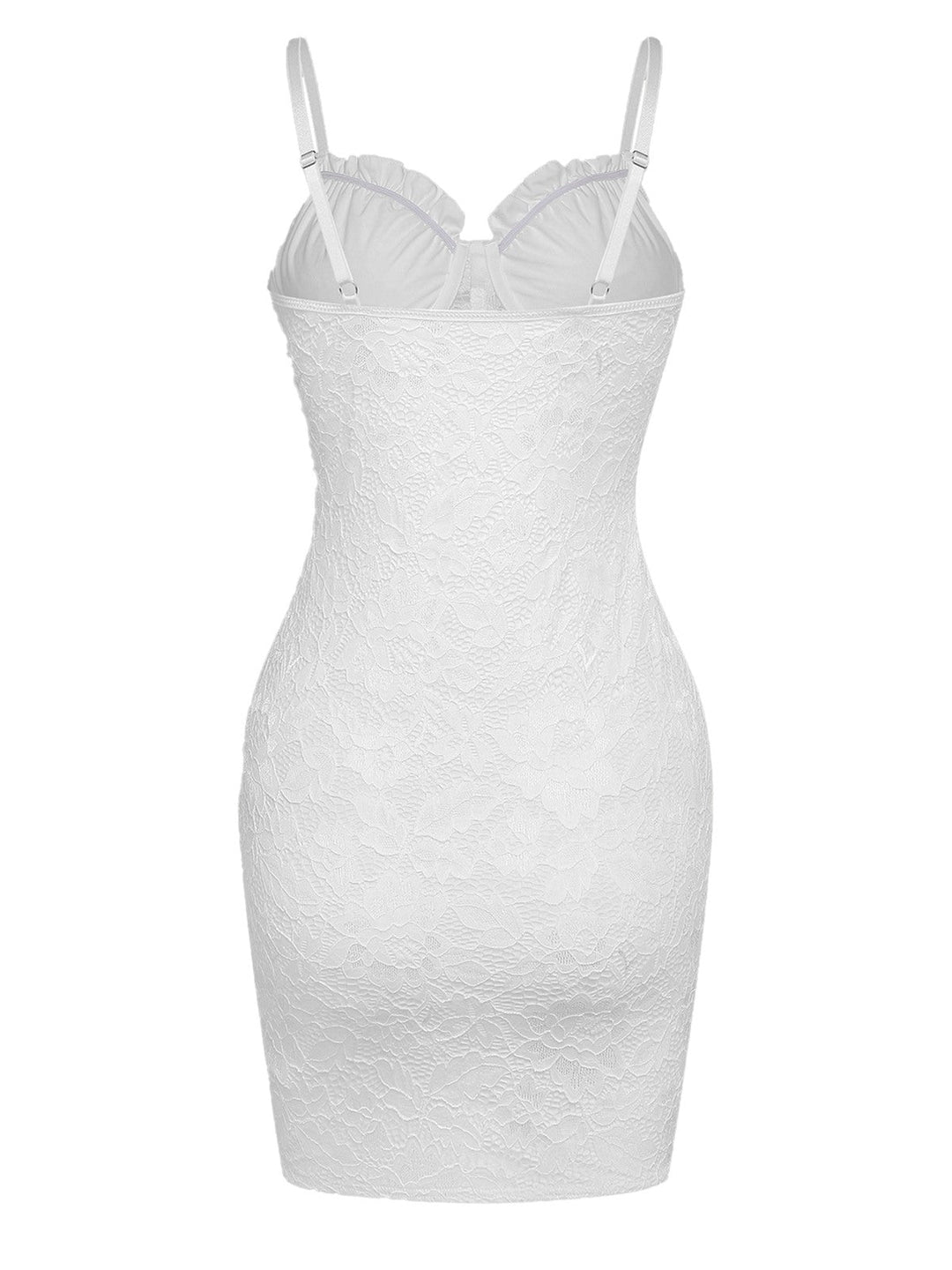 1960s Lace Suspender Corset Bodycon Dress - vintage dress, retro fashion