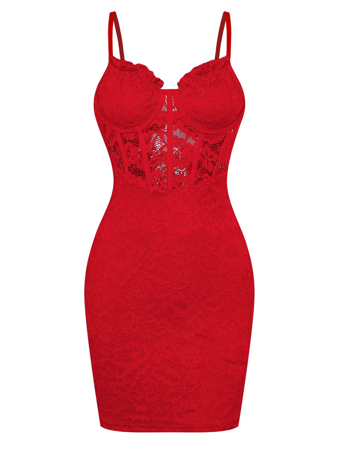 1960s Lace Suspender Corset Bodycon Dress - vintage dress, retro fashion