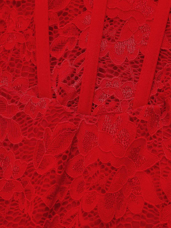 1960s Lace Suspender Corset Bodycon Dress - vintage dress, retro fashion