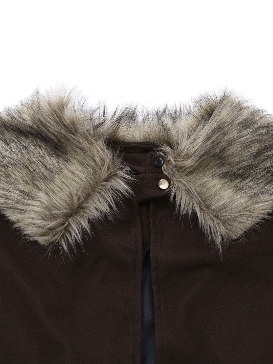 1960s Lapel Faux Fur Collar Cloak Coat - vintage fashion, style