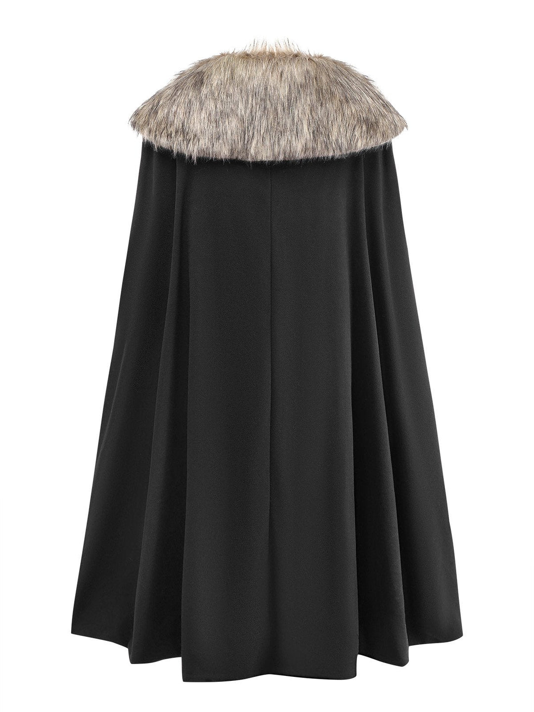 1960s Lapel Faux Fur Collar Cloak Coat - vintage fashion, style