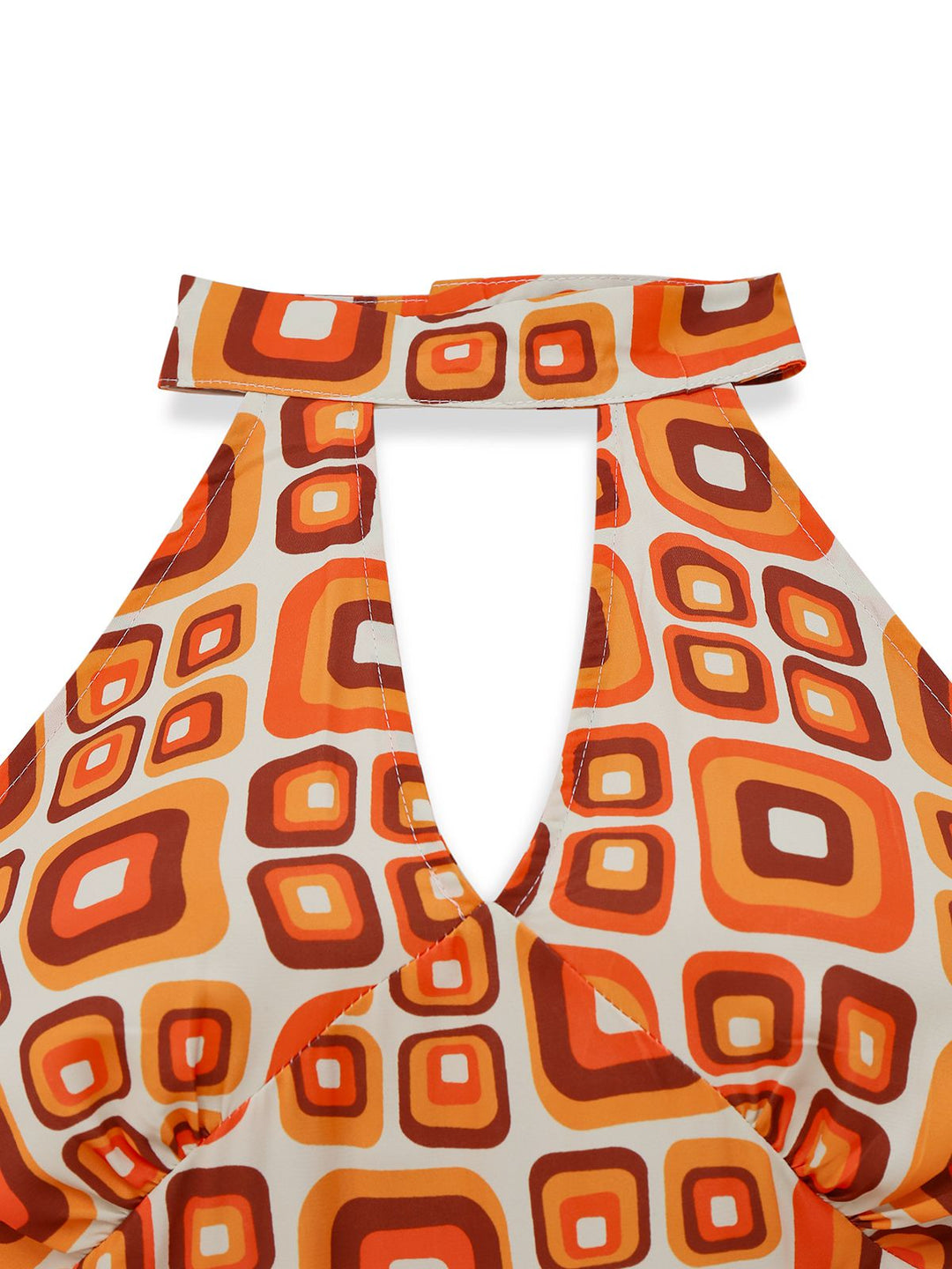 1960s Mandarin Collar Geometric Hippie Jumpsuit - vintage jumpsuit, retro fashion