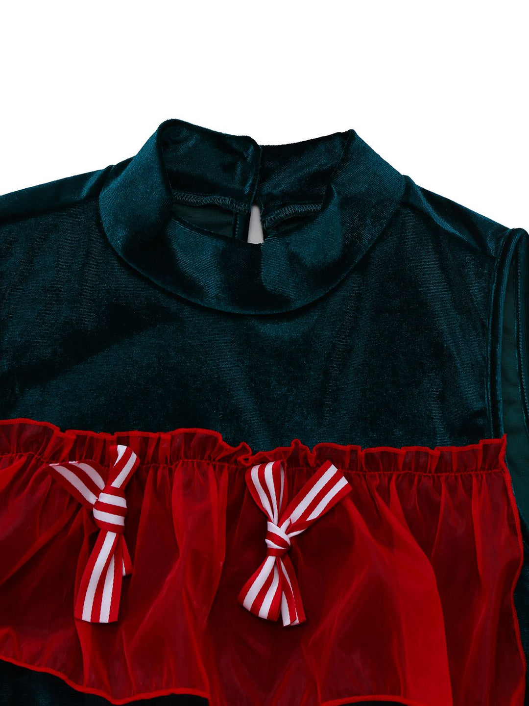 1960s Mesh Bow Christmas Tree Dress - vintage dress, retro fashion