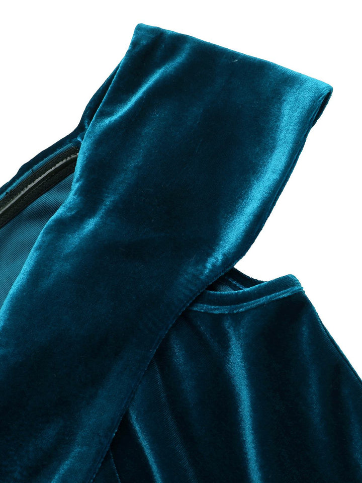 1960s Off Shoulder Velvet Bodycon Dress: timeless style reimagined