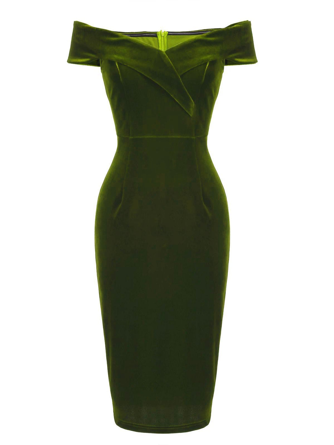 1960s Off Shoulder Velvet Bodycon Dress: timeless style reimagined