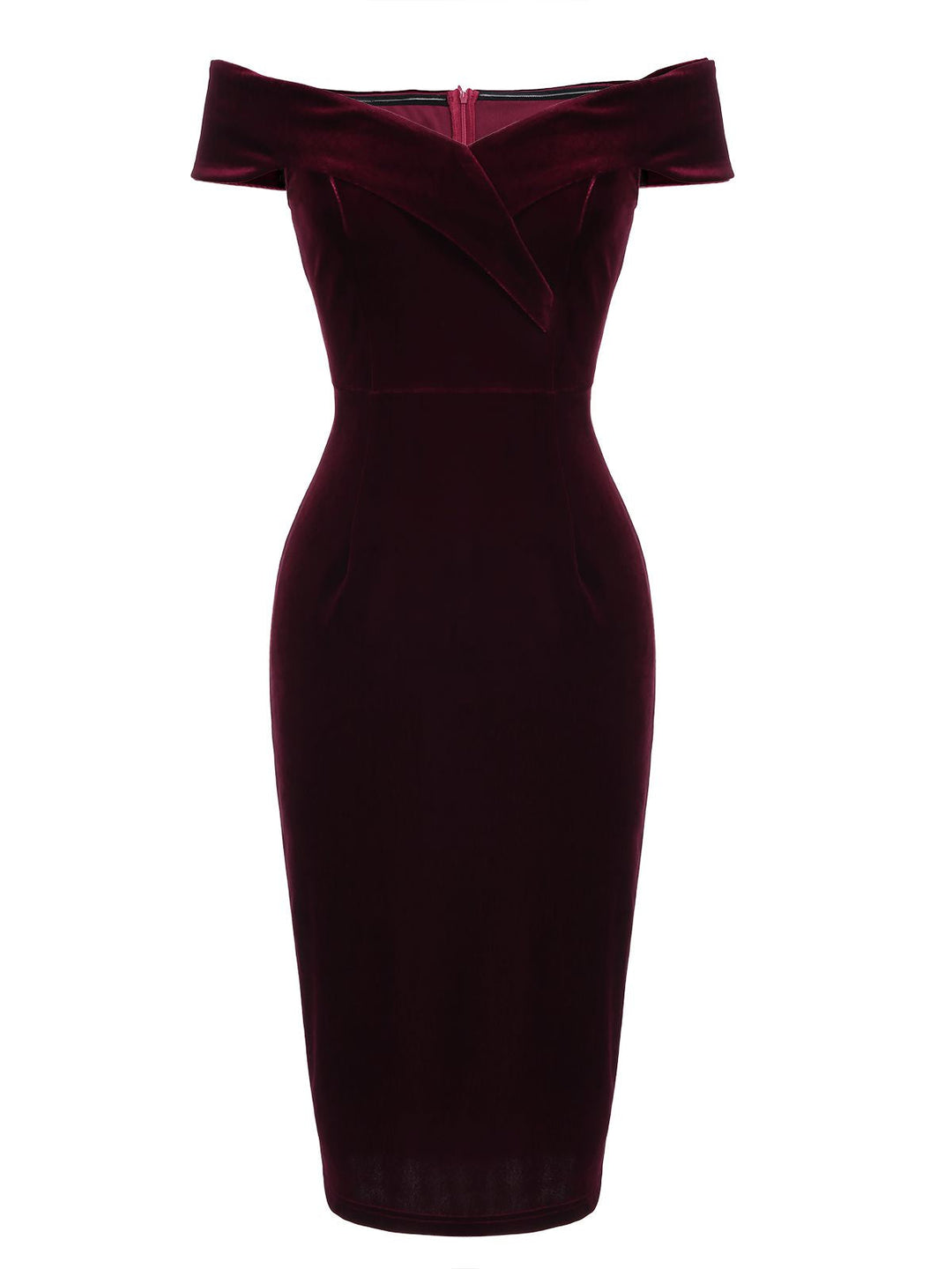 1960s Off Shoulder Velvet Bodycon Dress: timeless style reimagined