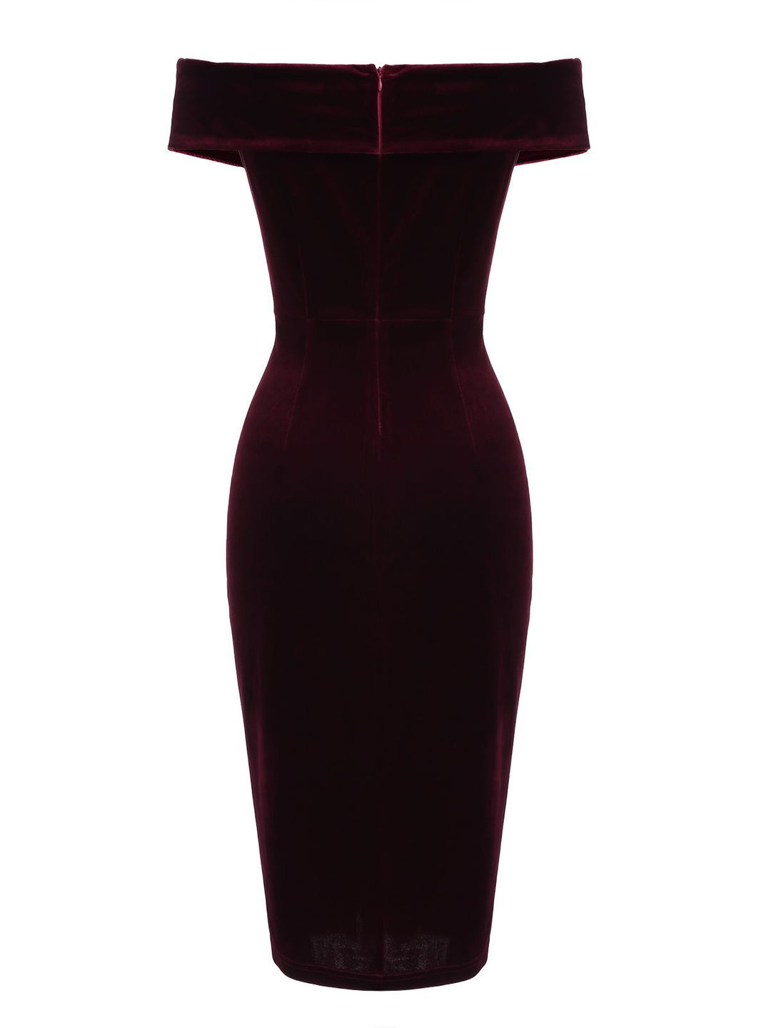 1960s Off Shoulder Velvet Bodycon Vintage Dress — vintage elegance for the modern woman