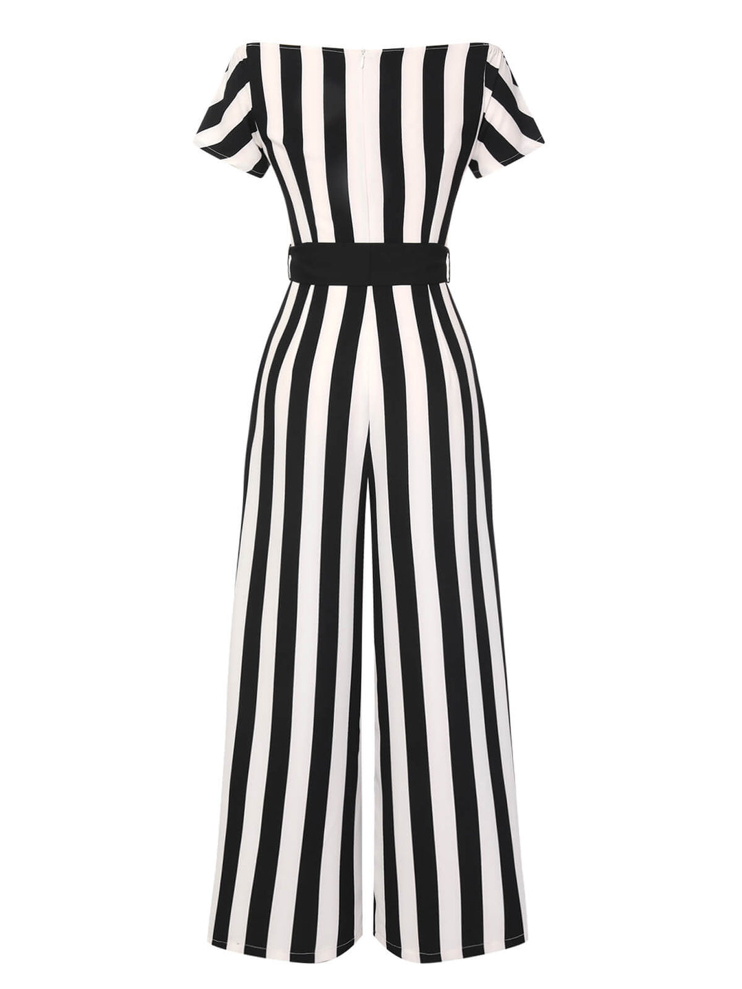 1960s Off-Shoulder Wide Stripe Jumpsuit, vintage romper, retro jumpsuit - perfect for women who love vintage and retro fashion