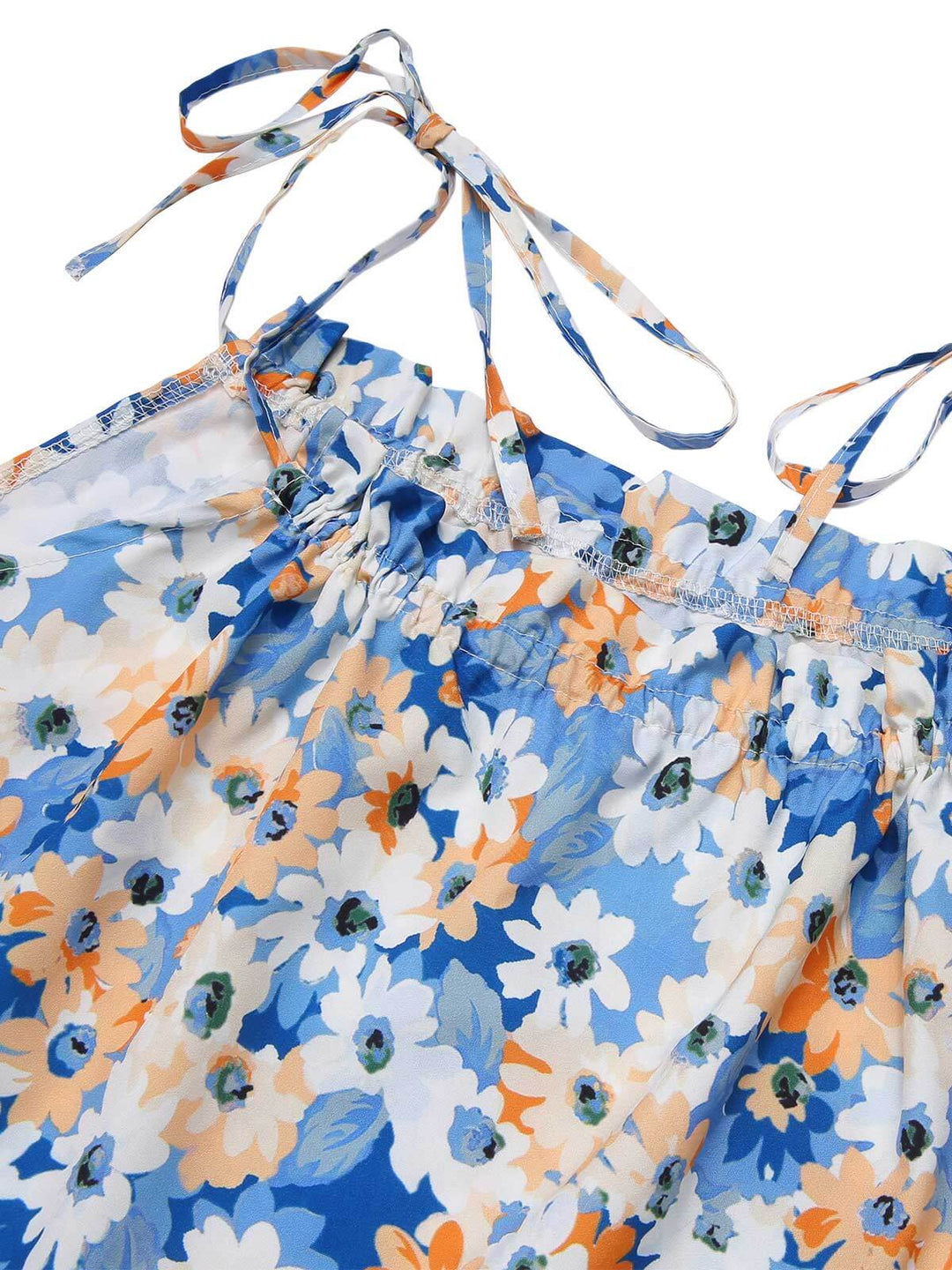 1960s Oil Painting Daisy Shoulder Tie Dress — a 1960s silhouette that turns sidewalks into runways