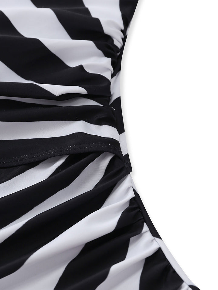 One-Shoulder-Zebra-Print-Cutout-One-Piece-Swimsuit, vintage, retro, swimwear