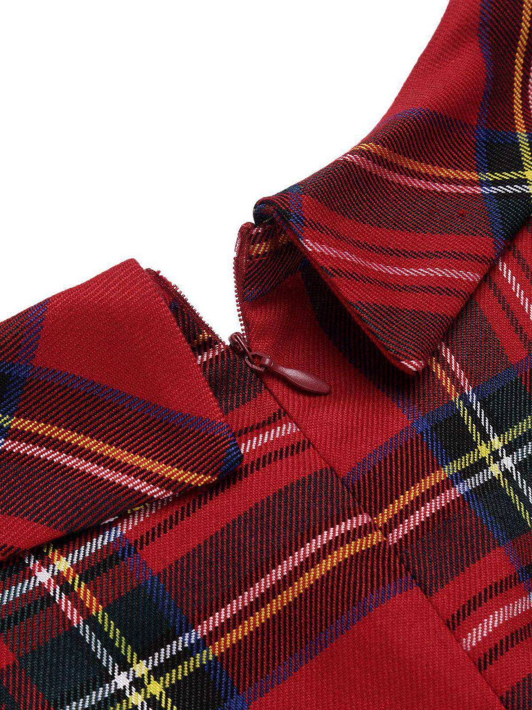 1960s Plaids Bodycon Dress, classic 1960s style elegant retro fashion - Image 4