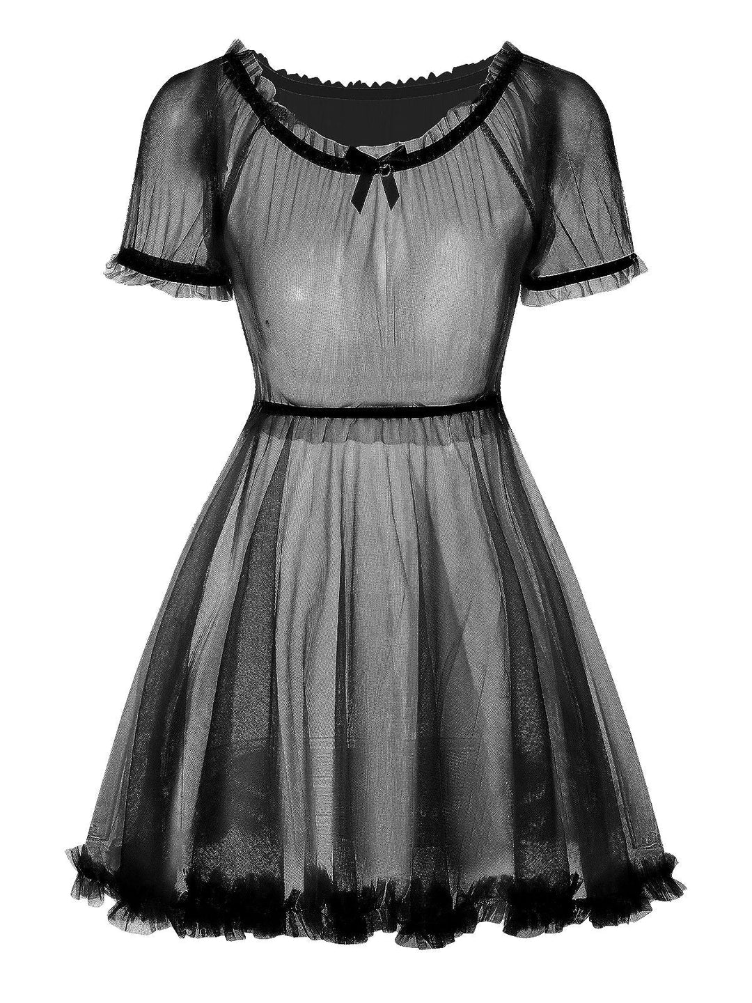 Puff Mesh Tutu Pajama Set - vintage fashion, retro style