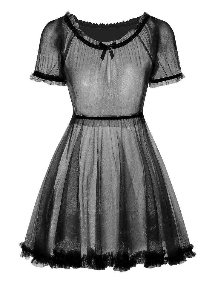 Puff Mesh Tutu Pajama Set - vintage fashion, retro style