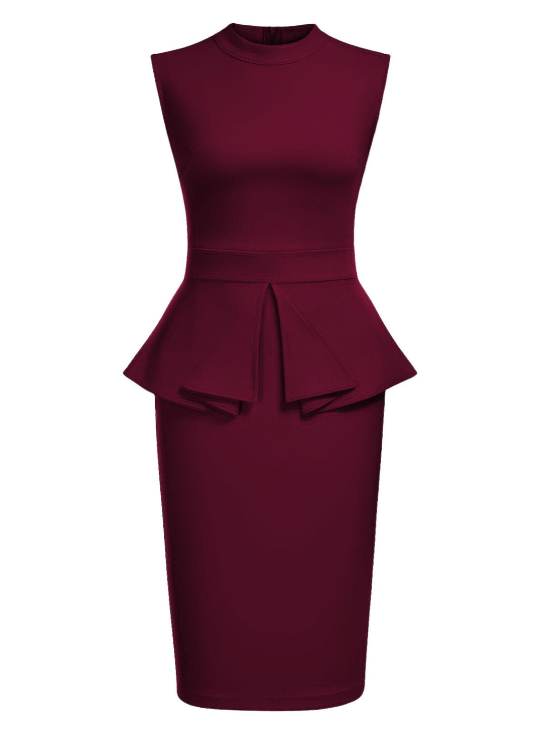 She slips into this 1960s Round Neck Patchwork Wrap Sleeveless Dress and suddenly it&