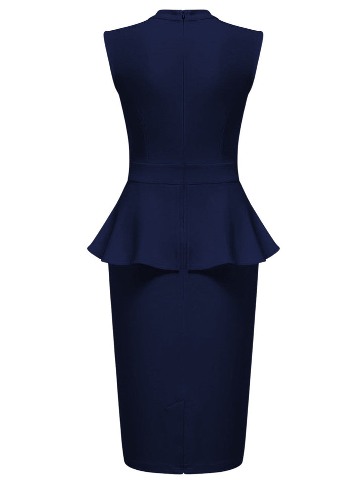 1960s Round Neck Patchwork Wrap Sleeveless Dress — the kind of 1960s dress that makes strangers smile