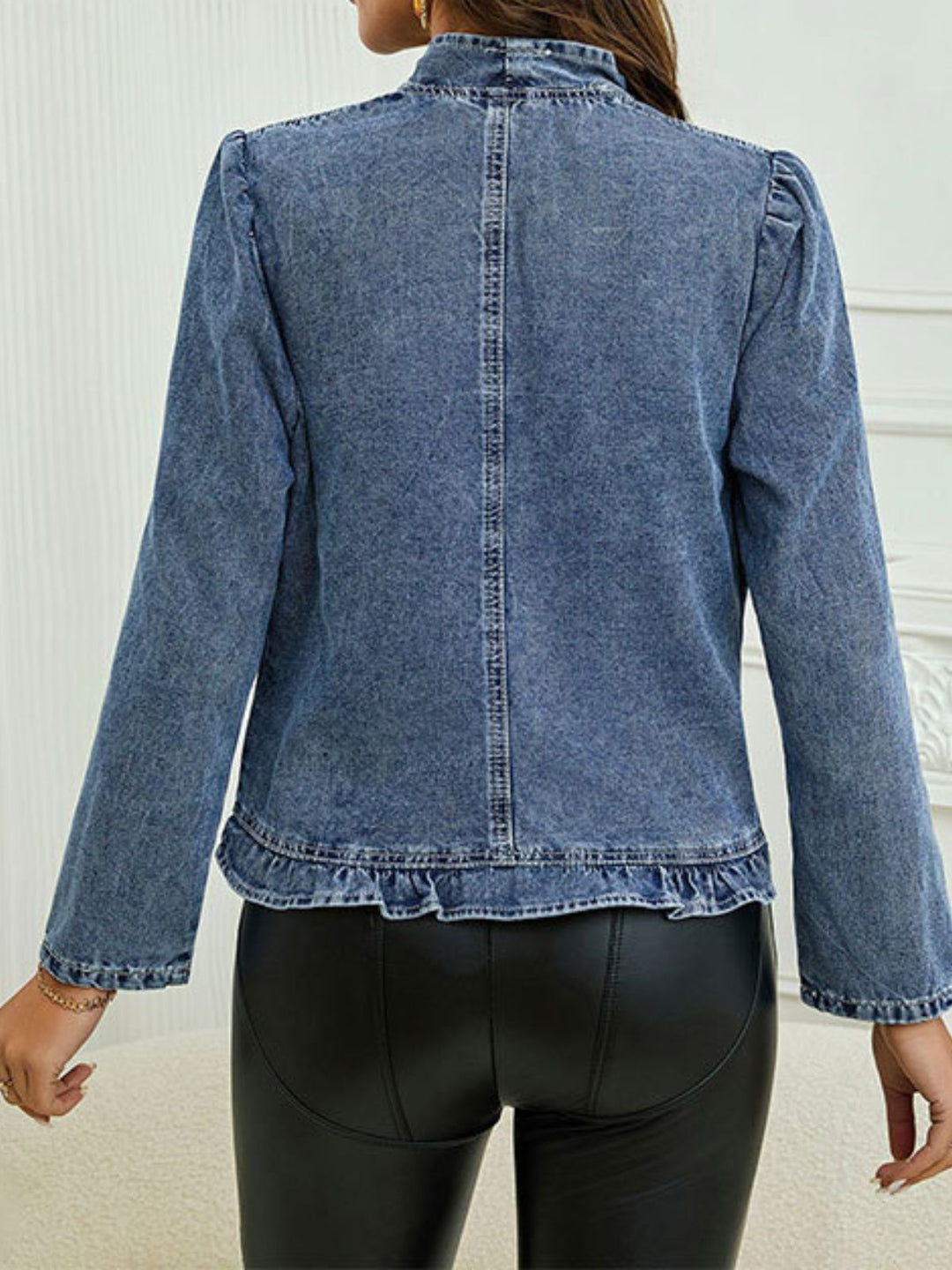 1960s Ruffle Denim Vintage Classic Top 8