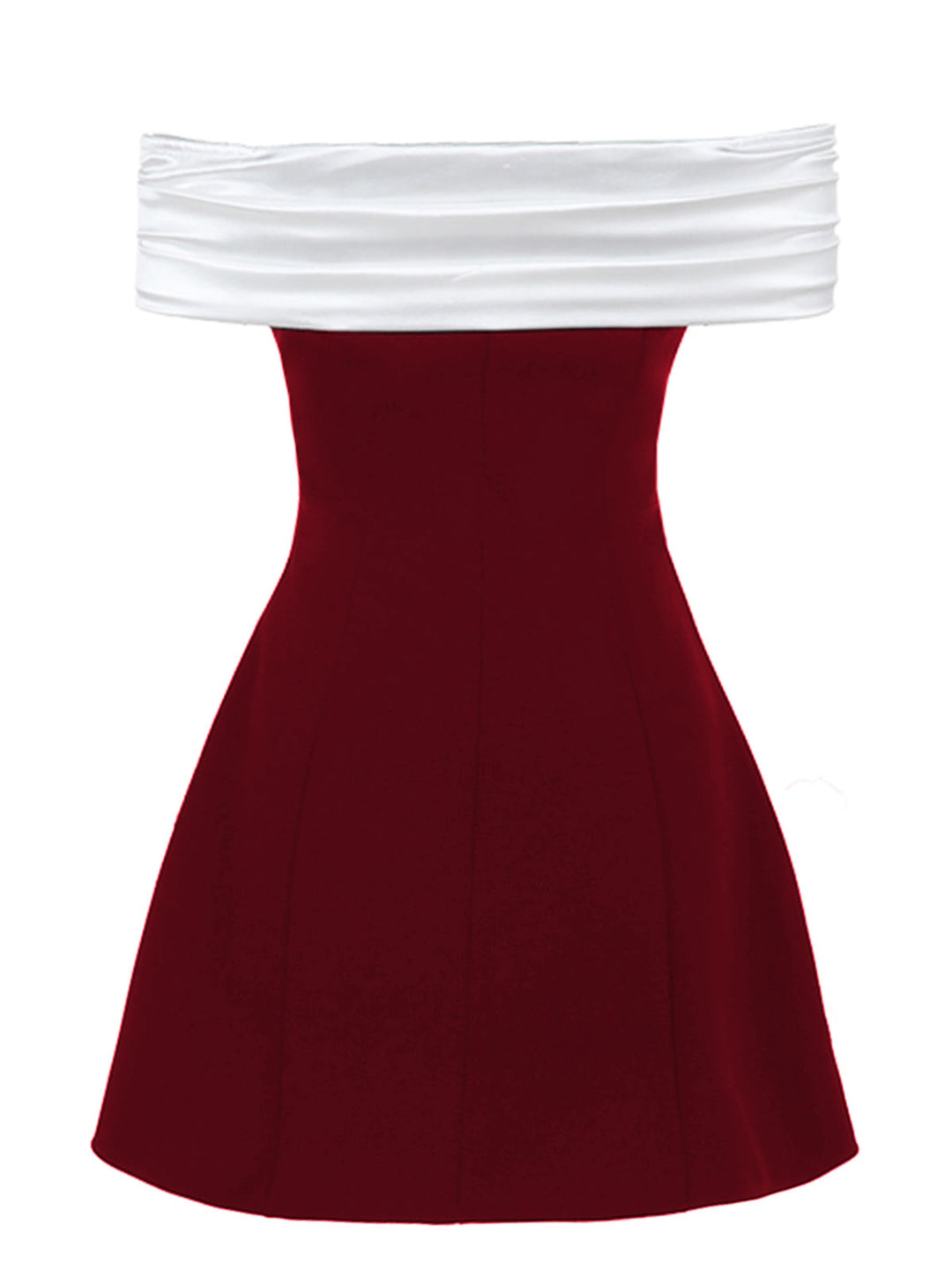 Satin Patchwork Off-shoulder Babydoll Dress: where romance meets her modern spirit