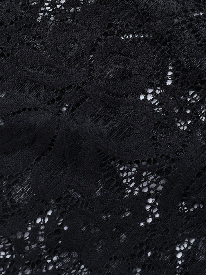 1960s Sheer Lace Bodycon Dress with Draped Skirt - vintage dress, retro fashion